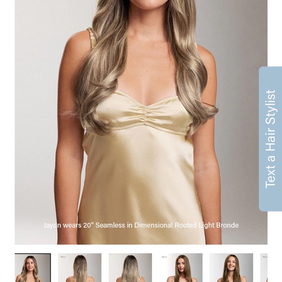 NEW LUXY  light bronde human hair clip in seamless extensions $275 160g - Picture 11 of 14